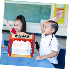 Kisangel Educational Shadow Puppets Stage Theater Props for Boys and Girls Storytelling Theater Stage