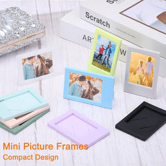 uxcell 6 Pcs Mini Picture Frames 2.4 x 3.6 Inch Rectangle Small Picture Photo Frame Holder for Tabletop Display Photos Paintings Landscape Posters Artwork, Grey