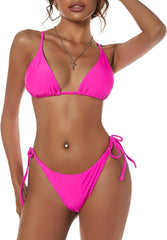 ZAFUL Women's Triangle Bikini Floral String Bikini Set Two Piece Swimsuit Bathing Suits