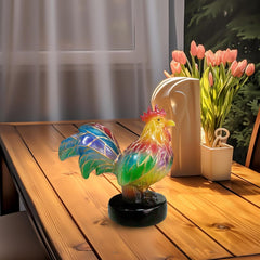 Vintage Book Lamp – Faux Leather Stack Base, Handmade Colored Glass Shade | Decorative Nightstand Light for Lounge Corner Mantel Library Apartment Interior Seasonal Art Theme Illumination Featu