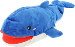 LUOZZY Animal Hand Puppet Cartoon Blue Whale Puppet Toy Storytelling Animal Hand Toy Children Creative Gifts - 30CM