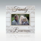 Malden International Designs Sun Washed Words Family Distressed Cream Picture Frame, 4x6, Cream