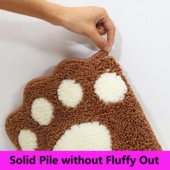 FT13 Big Feet Bathroom Rugs Mats Water Absorbent Non-Slip Foot Shaped Bath Mat forShower Room Soft Microfiber Bath Mat Machine Washable