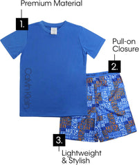 Calvin Klein Boys' Two Piece Sleepwear Sleeveless Top and Bottom Pajama Set