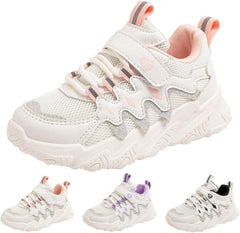 Boys Girls Lightweight Sneakers Kids Mesh Breathable Tennis Sports Shoes Non Slip Lace-up for Running/Walking