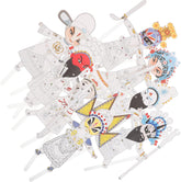 Operitacx 8Pcs Traditional Hand Puppet Making Kit for DIY Chinese Shadow Puppet Cultural Exploration for Classroom Learning and Social Engagement Activities