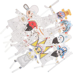 Operitacx 8Pcs Traditional Hand Puppet Making Kit for DIY Chinese Shadow Puppet Cultural Exploration for Classroom Learning and Social Engagement Activities