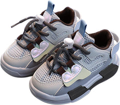 POLG Boys Girls Shoes Tennis Running Sneakers Hiking Shoes Kids Outdoor Fashion Sneakers Slip Resistant (Big/Little/Kids) (Pink, 3-3.5Years)