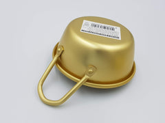 Korean Traditional Wine Bowls Korean Raw Rice Wine Hiking Soup Dish 4.7 inches 3 pcs Aluminum Yellow Made in Korea