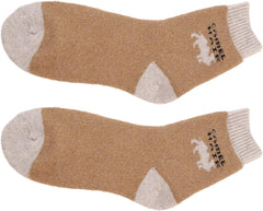 1 Pair Women Men Thick Thermal Warm Socks Knit Striped Pattern Hosiery