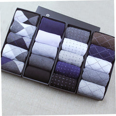 5pairs Long Men's Socks Cotton Wicking Crew Socks Comfortable Stretchy Cool No-slip Bottom