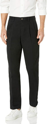 Amazon Essentials Men's Classic-Fit Wrinkle-Resistant Pleated Chino Pant (Available in Big & Tall)