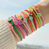 Beaded Bracelet Stack for Women Gold Bead Jewelry Stackable Summer Accessories Creative Styling Fashion Layered Wristwear