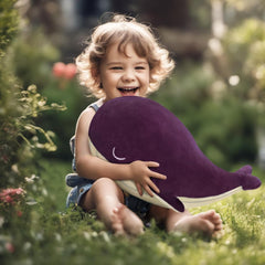 MUPI Whale Stuffed Animals Plush Pillow 4 Size Cute Soft Cotton Plushies Pillows Kawaii Blue Whale Toy Gifts for Kids Boys Girls Adults (Blue, 10 Inch)