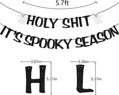 Halloween Party Decorations, Ghouls Just Wanna Have Fun Banner, Halloween Party Supplies, Black and White Glitter