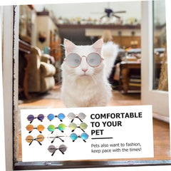 Kisangel Costumes for 10pcs Funny Pet Sunglasses Cat Dog Glasses Kitten Puppy Props
