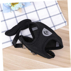 SUPVOX Breathable Dog Harness Vest Chest Back Strap Pet Vest for Small Medium Puppies Pet Leash Collars