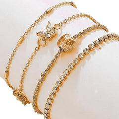 Chunky Gold Bracelet Stack Cuff Bangles for Women Trendy Non Tarnish Dainty Silver Chain Bracelet Layered Snake Chain Cuban Link Bracelet Pack for Women 2025