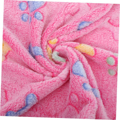 BESPORTBLE Cute Print Puppy Pet Blankets 3pcs Washable Fleece Blankets for Dogs and Cats Soft and Fluffy for Bed