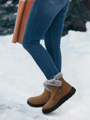 SHIBEVER Winter Boots for Women Waterproof: Womens Snow Boots Warm - Ankle Fur Lined Booties - Insulated Winter Shoes