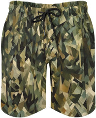 Men's Swim Trunks Messy Brush Strokes Beach Shorts Quick Dry Summer Bathing Suit Swimwear Beachwear with Pockets