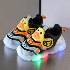 sfdgfhyf Children Sneaker Children Sports Shoes Light Shoes Small White Shoes Non Slip Soft Bottom Toddler Light Board