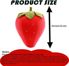 9.8" Strawberry Plush Pillow Red Soft Stuffed Fruit Plushie Toys Gifts for Kids