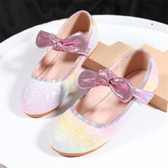 Children Shoes Fashion Flat Mary Jane Shoes Bowknot Princess Flower Wedding Party Dress Shoes Sandals for Kids (Pink, 1.5 Big Kids)