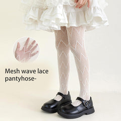 Girls Pantyhose Solid Tights Fashionable Long Stockings With Unique Pattern For Daily Party Performances Party Tights