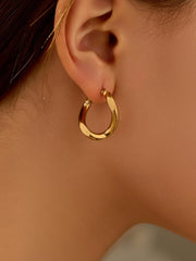 1 Pair Gold Hoop Earrings for Women, Fashion Accessories, Chunky Jewelry Set, Trendy Earrings for Women, Gold Plated Earrings, Cute Earring for Any Occasion(Golden)