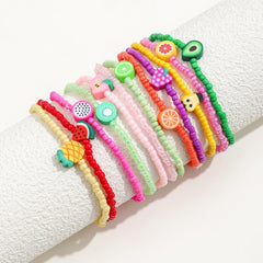 Beaded Bracelet Stack for Women Gold Bead Jewelry Stackable Summer Accessories Creative Styling Fashion Layered Wristwear