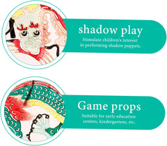 Chinese Shadow Puppetry Toy Craft Kit Engaging Hand Puppets for Adults Traditional Dance Props for Creative Play for Early Education