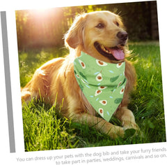 Kisangel 2pcs Dog Bandana Fruit Pattern Lightweight Triangle Bib Scarf for Pets for Dog Birthday Parties and Outdoor Fun