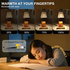 Candle Warmer Lamp with Timer Electric Wax Warmer for Scented Wax Melt Warmer Melter for Jar Candles Touch and Remote Control Dimmable Adjustable Height Gifts for Women 2 Bulbs,Frossted Glass