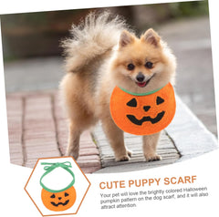BESPORTBLE Dog Bandana for Pets Halloween Pumpkin Design Material Washable Daily Use for Birthday Parties and Festive Occasions
