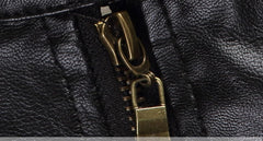 Toddler Boys Outerwear Toddler Kids Little Boys Long Sleeve Faux Leather Zipper Jacket Spring Autumn (Black, 8-9 Years)