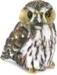 Folkmanis Pygmy Owl Hand Puppet, Brown, Black, White, Beige