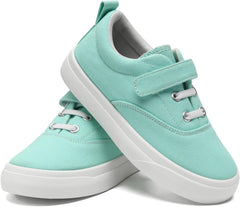 rosyclo Canvas Sneakers for Boys and Girls, Toddler Kids Walking Shoes Lightweight Breathable Non-Slip Soft Adjustable Strap Baby Boy Girl Outdoor Casual Tennis Shoe for Little Big Kid