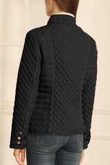 Bellivera Women's Stand Collar Lightweight Quilted Puffer Jacket Padded Zip Coat for Spring and Winter