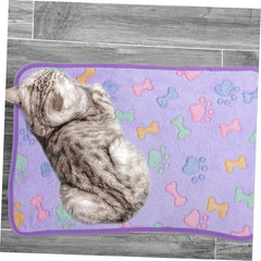 HANABASS 3pcs Soft Washable Dog Blanket Fluffy Pet Blanket for Small Dogs and Cats Non-Slip Fleece Animal Bed Bone Pattern