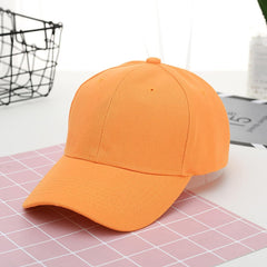 Baseball Casual Summer Summer Outdoors 1PC Color Solid Women's Cap Sports Men's Hat and Baseball Caps (Orange, One Size)