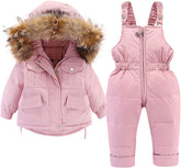 AnFeng Girls' Outerwear Jackets & Coats Baby Kids Girls Boys Winter Thick Warm Hooded Down Coat Down Paraks Pants