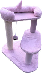 22 Inch Pink Monster Cat Scratch Post, Cat Tower Cat Tree Cat Scratcher