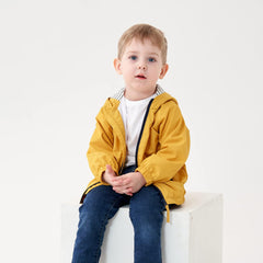 Volunboy Toddler Boys Windbreaker Casual Outerwear Kids Lightweight Zip Hooded Jacket Baby Cute Dust Coat