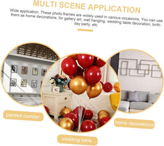 VICASKY 6Pcs Vintage Resin Mini Picture Frames Retro Small Photo Frames for DIY Crafts Wedding Home Decor Tabletop Display