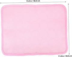 Toyvian Pet Cooling Mat for Dogs Cats Self Cooling Breathable Ice Silk Bed Pad with Urine Absorption Multipurpose for Indoor Outdoor Travel and Pink