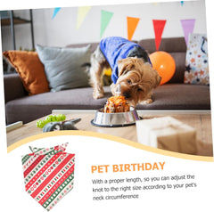 Christmas Pet Scarf Dog Cat Bandana for Holiday Celebrations Soft Durable Material for Christmas Pet Costumes Eye Catching Design