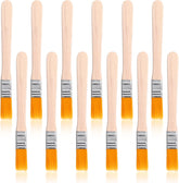 12 Pcs 5 x 0.5inch Paint Brush, Trim Painting Tool, Small Paint Brushes for Touch Up, Soft Bristle Paint Brush, Paint Brushes for Wall, Cabinets, Fences (Yellow)