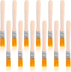 12 Pcs 5 x 0.5inch Paint Brush, Trim Painting Tool, Small Paint Brushes for Touch Up, Soft Bristle Paint Brush, Paint Brushes for Wall, Cabinets, Fences (Yellow)