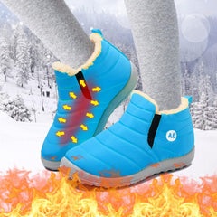 Boys Girls Kids Snow Boots Warm ๐
๐ฎ๐ซ Lined Slip On Winter Splashing Shoes Lightweight Comfy Outdoor Booties
